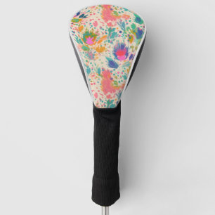Couvre-club De Golf Couleur claire et pâle Messager Motif Floral