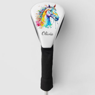 Couvre-club De Golf Couleur d'aquarelle colorée conception de la tête