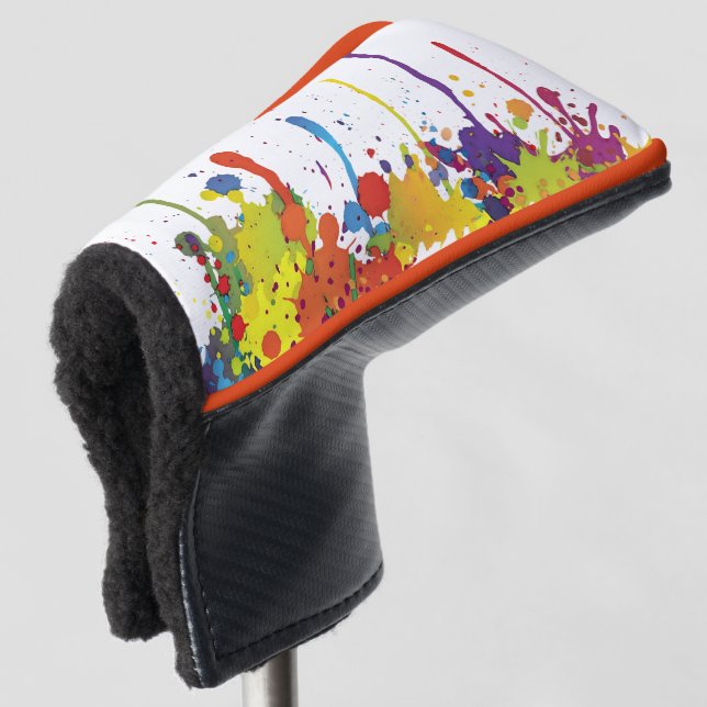 Couvre-club De Golf COULEUR FUNNY SPLASHes II + votre backgr. & idées (Devant 3/4)