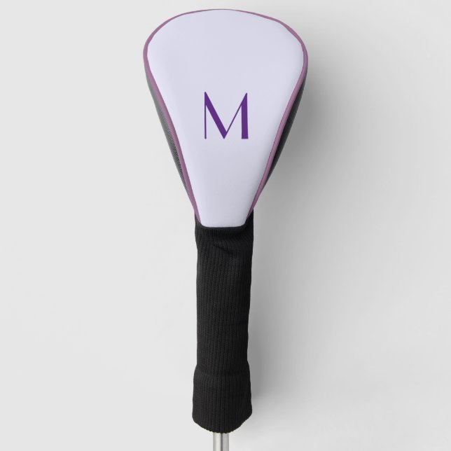 Couvre-club De Golf couleur lavande - ajouter monogramme  (Devant)
