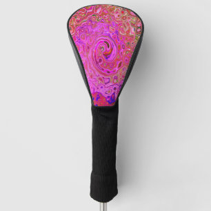 Couvre-club De Golf Couleurs marbrées roses chaudes Abstrait torse rét
