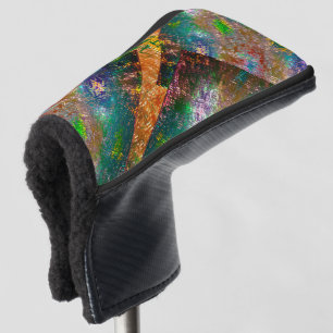 Couvre-club De Golf Coupure de couches colorées avec brûlage rustique