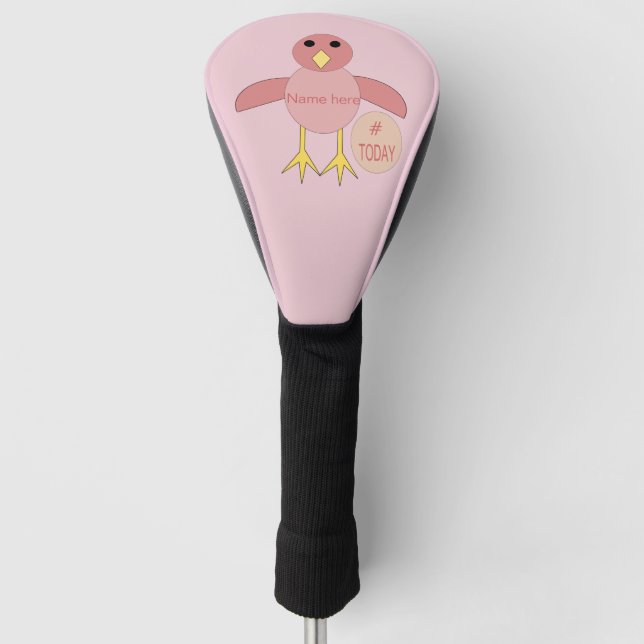 Couvre-club De Golf Coutume Rose Anniversaire Girl Chick Golf Driver C (Devant)