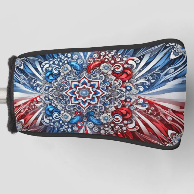 Couvre-club De Golf Couvercle de golf avec couleurs françaises Design (Devant)