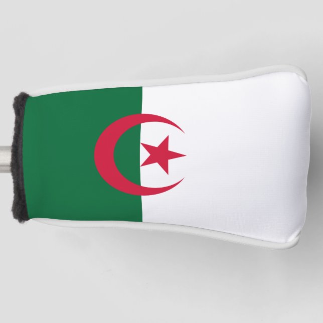 Couvre-club De Golf Couvercle de golf avec Drapeau d'Algérie (Devant)