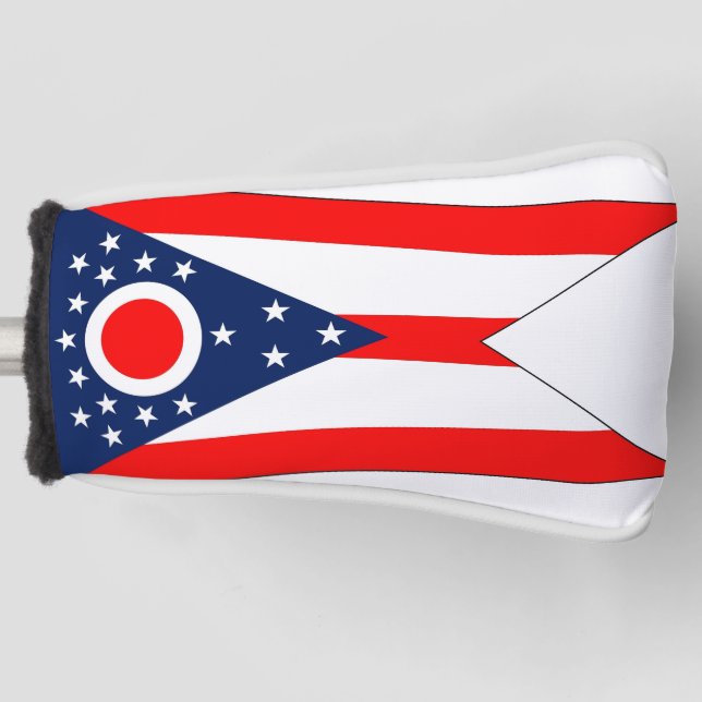 Couvre-club De Golf Couvercle de golf avec Drapeau de l'Ohio State, US (Devant)
