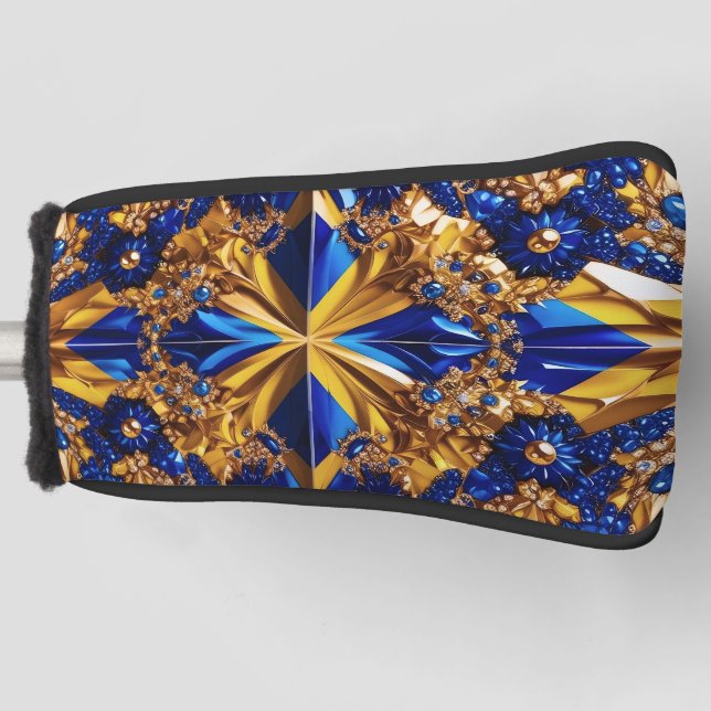 Couvre-club De Golf Couvercle de golf avec Suède Couleurs Design (Devant)