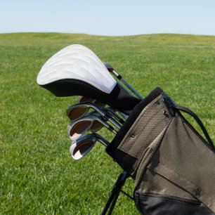 Couvre-club De Golf Couvercle de tête de golf à motif géométrique blan