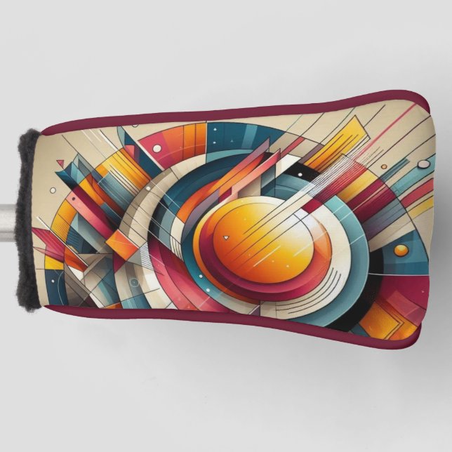 Couvre-club De Golf Couvercle de tête de golf - Design géométrique (Devant)