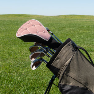 Couvre-club De Golf Couvercle de tête de golf élégant en satin rose