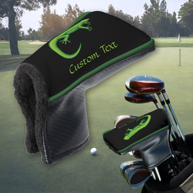 Couvre-club De Golf Couvercle de tête de golf Green Lizard (Créateur téléchargé)