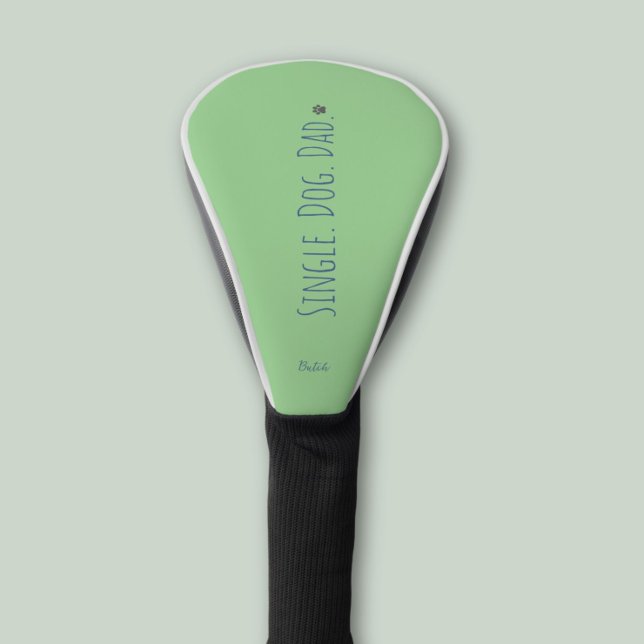 Couvre-club De Golf Couvercle de tête de golf Green Single Dog Dad (These cushioned covers are great for protecting your clubs. Keep them safe from dings. Looking good!)