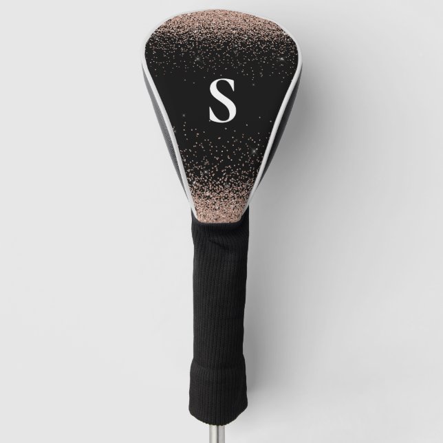 Couvre-club De Golf Couvercle de tête de golf Monogram Rose Gold (Devant)