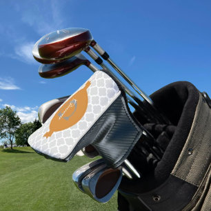 Couvre-club De Golf Couvercle de tête de golf personnalisé Orange Quat