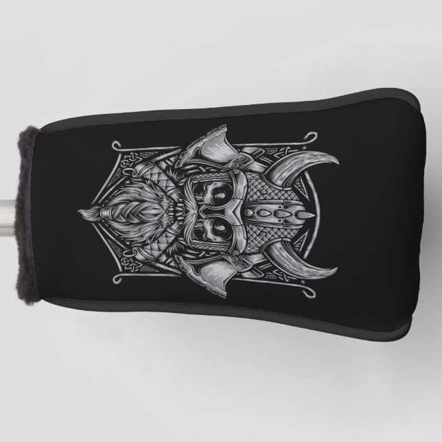 Couvre-club De Golf Couvercle de tête de golf Viking Skull (Devant)