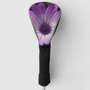 Couvre-club De Golf Couverture de chauffeur de golf à fleurs violettes