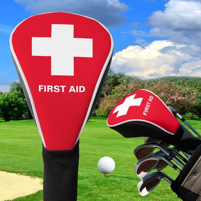 Couvre-club De Golf Couverture de golf de premiers secours, urgence, a (Créateur téléchargé)