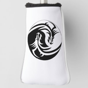 Couvre-club De Golf couverture de golf de yin yang dragons