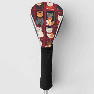 Couvre-club De Golf couverture de golf patchwork cats