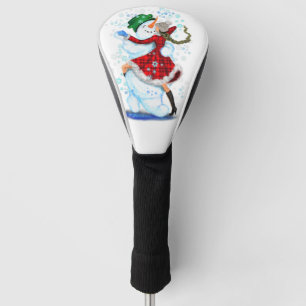 Couvre-club De Golf Couverture de la tête de golf de Christmas Snowman