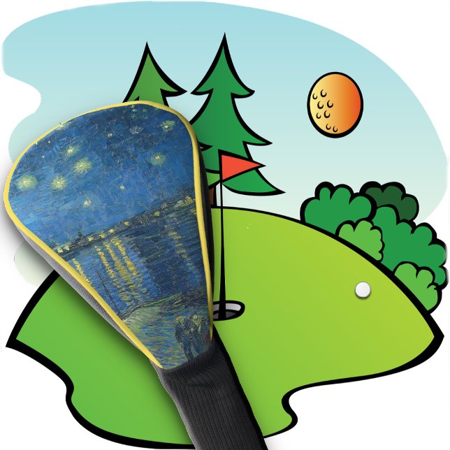 Couvre-club De Golf COUVERTURE DE LA TÊTE DE GOLF -Nuit étoilée sur Rh (Créateur téléchargé)