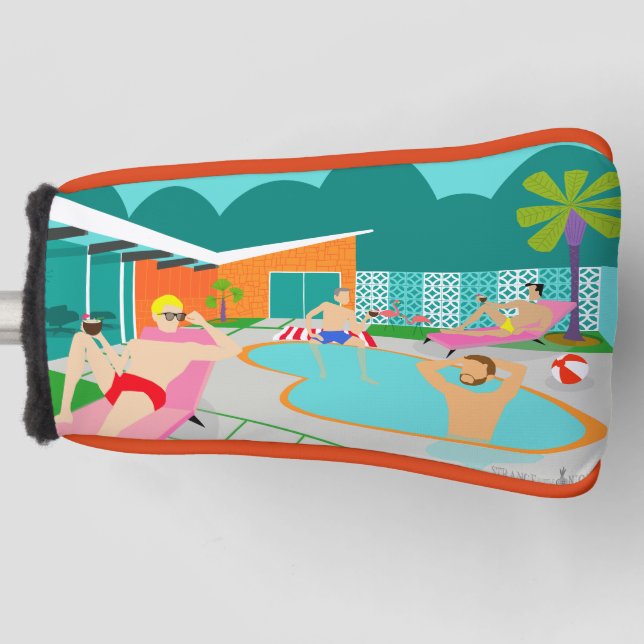 Couvre-club De Golf Couverture de marionnette Retro Gay Pool (Devant)