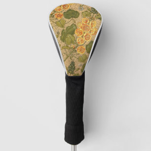 Couvre-club De Golf Couverture de tête de golf aux fleurs jaunes antiq