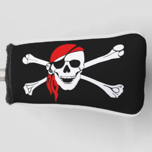 Couvre-club De Golf Couverture de tête de golf de drapeau de pirate