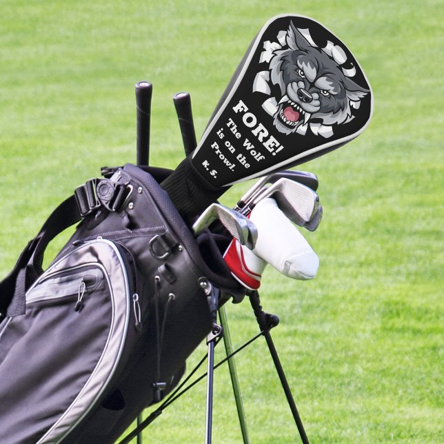 Couvre-club De Golf Couverture personnalisée du club de golf Wolf (Créateur téléchargé)