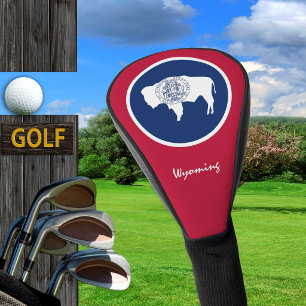 Couvre-club De Golf Couvre-clubs de golf Wyoming & Drapeau du Wyoming