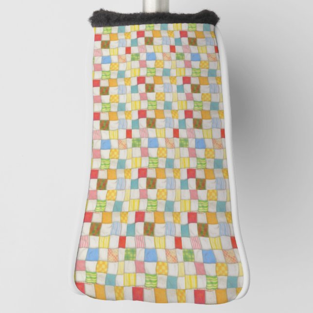 Couvre-club De Golf Couvre-navette de golf CRAZY QUILT (Tourné à 90°)