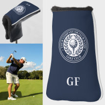 Couvre-putter monogrammé Couronne de Laurier Navy 