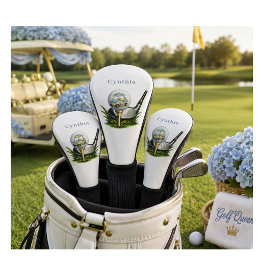 Couvre-club De Golf Couvre-tête de golf personnalisé pour dames, cadea