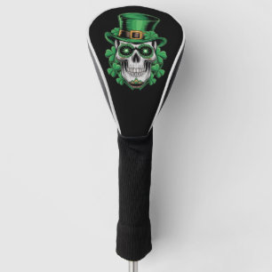 Couvre-club De Golf Crâne de Sucre St Patrick Jour Chanceux Shamrock 
