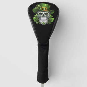 Couvre-club De Golf Crâne de Sucre St Patrick's Day Trèfle