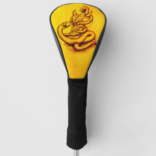 Couvre-club De Golf Crâne - Tête diabolique avec serpent