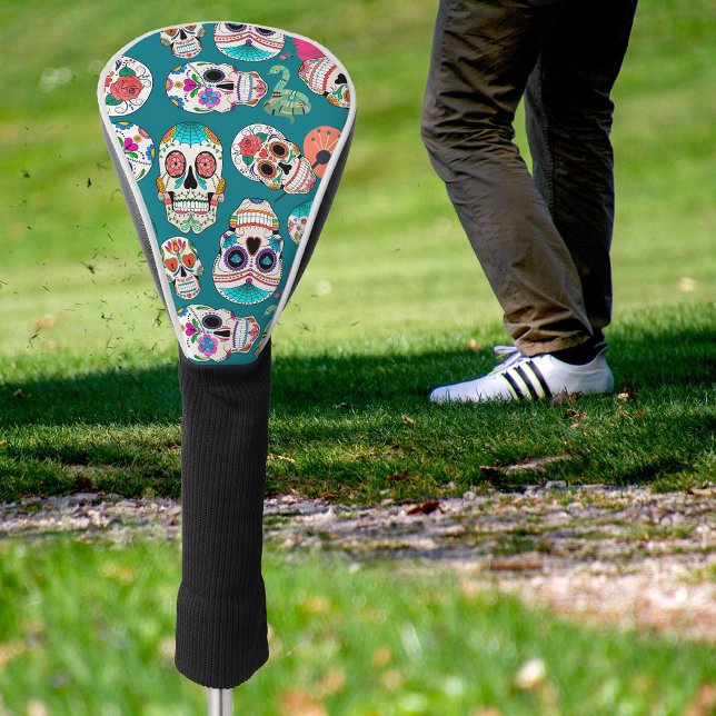 Couvre-club De Golf Crânes à sucre Boho (Créateur téléchargé)