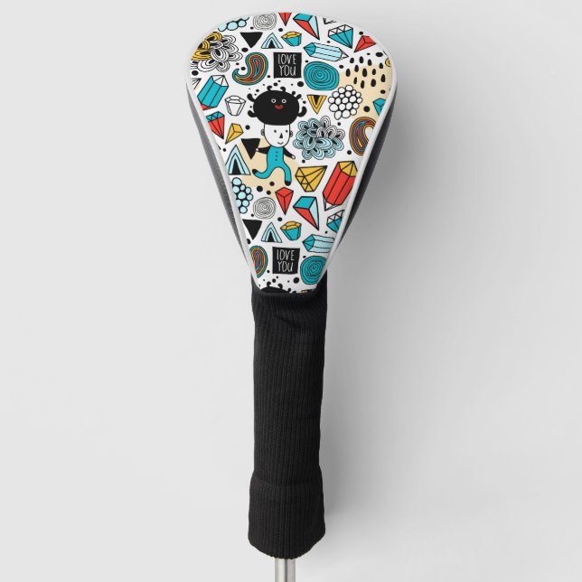 Couvre-club De Golf Crazy head (Devant)