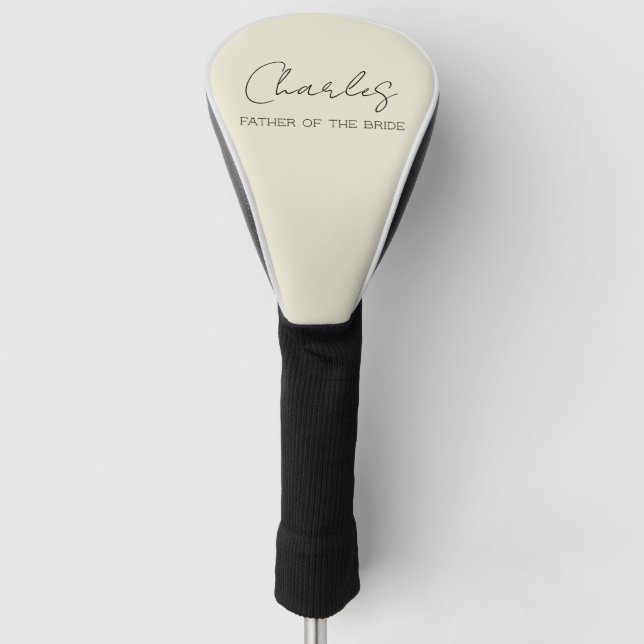 Couvre-club De Golf Cream Père personnalisé de la mariée (Devant)