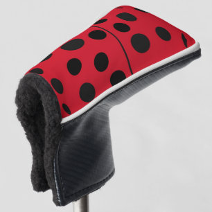 Couvre-club De Golf Création coccinelle rouge et noir