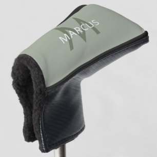 Couvre-club De Golf Créez votre monogramme vert pâle