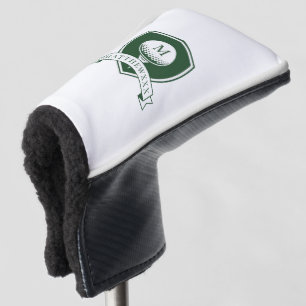 Couvre-club De Golf Créez Votre Propre Monogramme de Nom Vert et Blanc