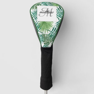 Couvre-club De Golf Créez votre propre palme tropicale Monogramme init