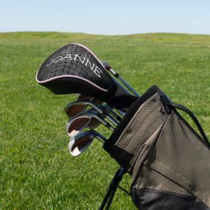 Couvre-club De Golf Cuir Noir Faux Féminin Personnalisé
