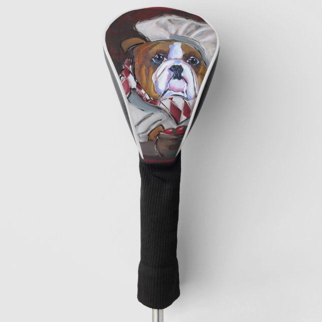 Couvre-club De Golf Cuisinier Bulldog (Devant)