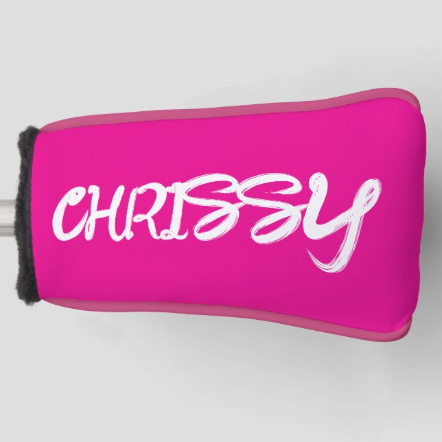 COUVRE-CLUB DE GOLF CUSTOM GOLF COVER PINK (Devant)