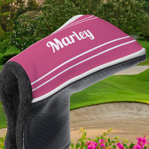 Couvre-club De Golf Custom Golfsport Dames Nom Monogram Rose