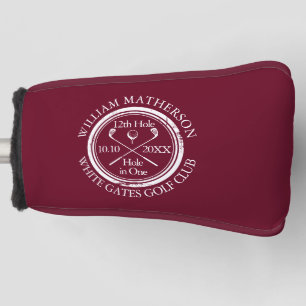 Couvre-club De Golf Custom Hole in One Classique Bourgogne