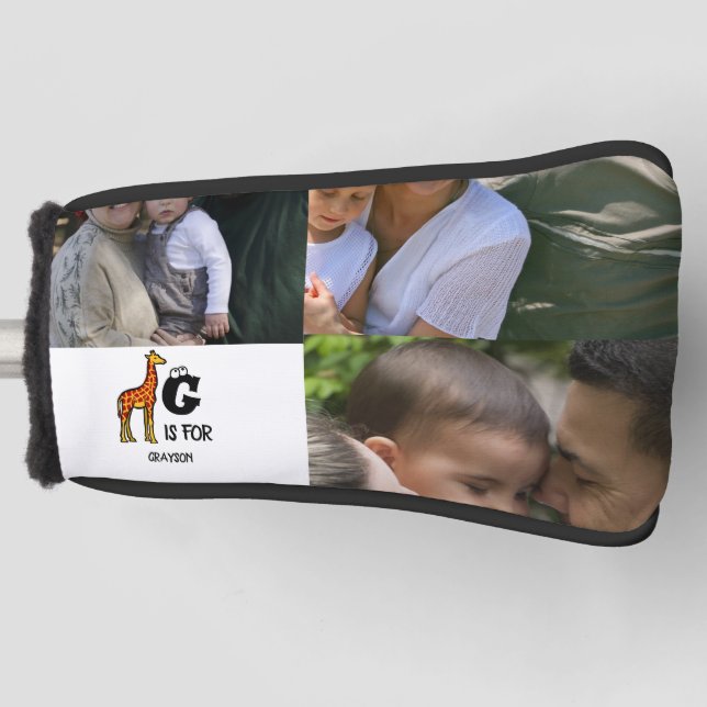 Couvre-club De Golf Custom monogram G is for Giraffe cute giraffes (Devant)
