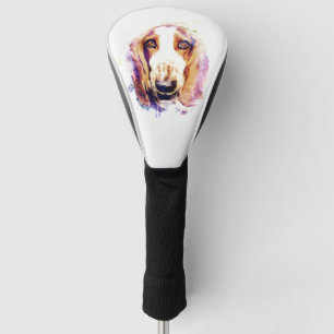 Couvre-club De Golf Cute Basset Hound Chien Tête Face Chien Chien